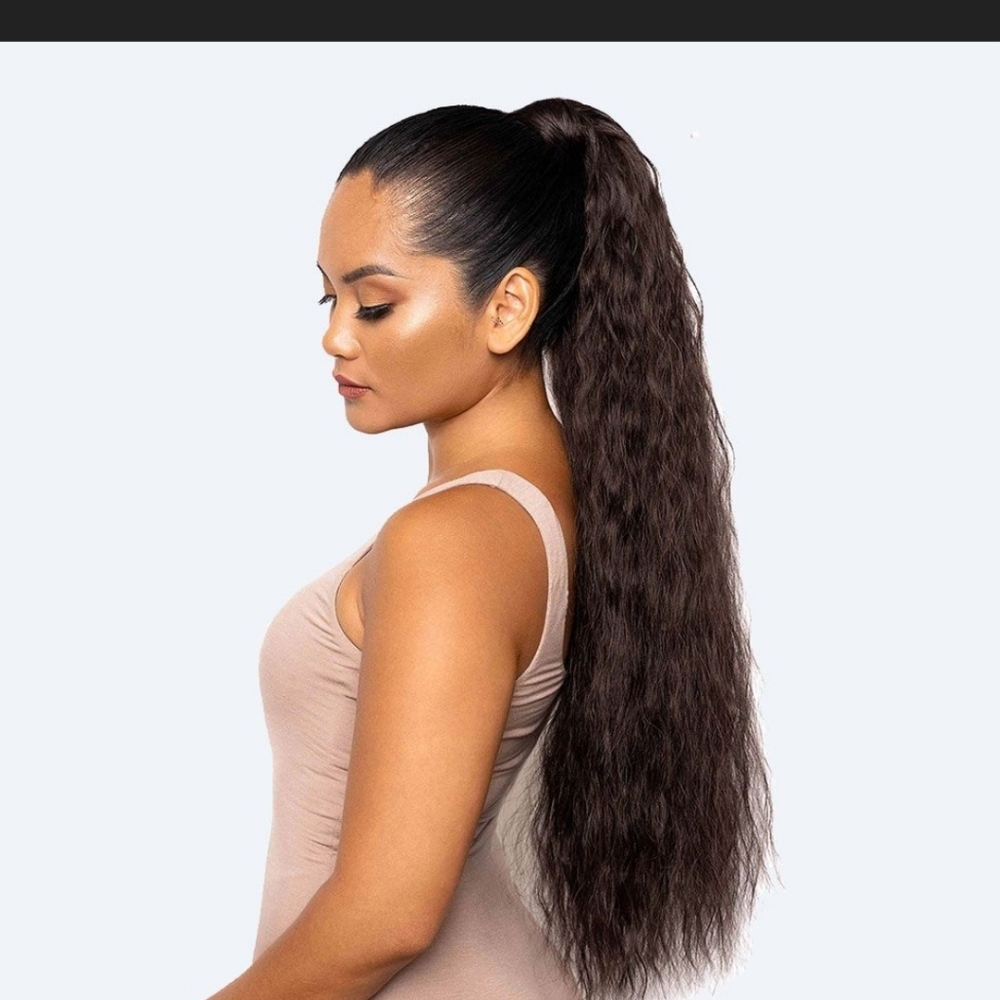 NEW PrettyParty Ponytail Hair Extension Caprii Wavey 26" Long Pony Tail Ruby